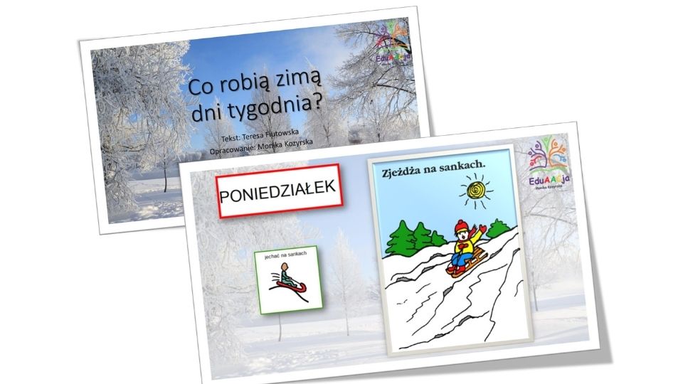 co robią zimą dni tygodnia wiersz aac eduaacja