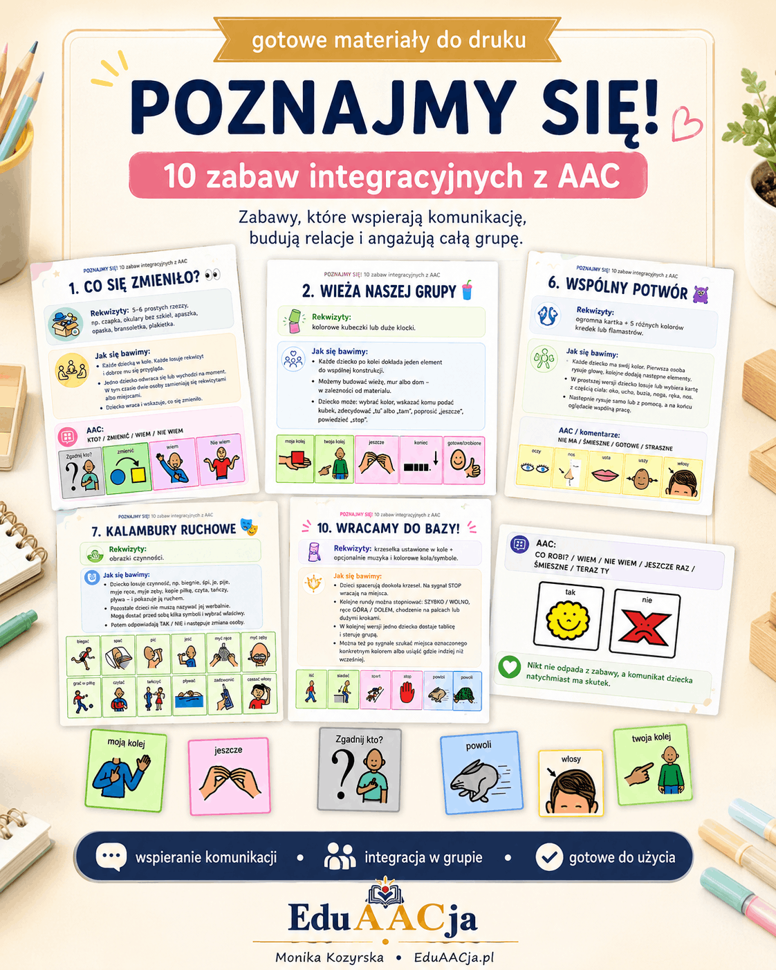 POZNAJMY SIĘ! 10 zabaw integracyjnych z AAC